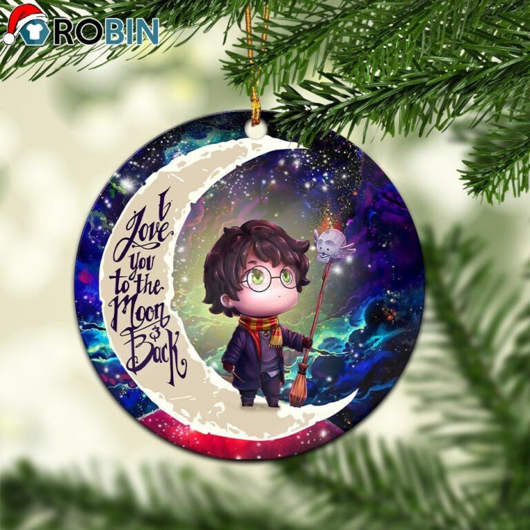 Harry Potter Chibi Love You To The Moon Galaxy Christmas Ornament