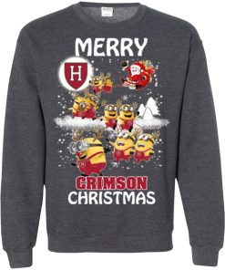 harvard crimson minion ugly christmas sweatshirt 1 V1dfx