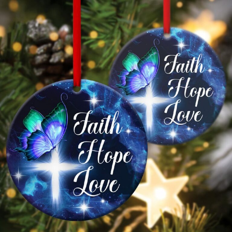 Have Faith In God Butterfly ircle Ornament