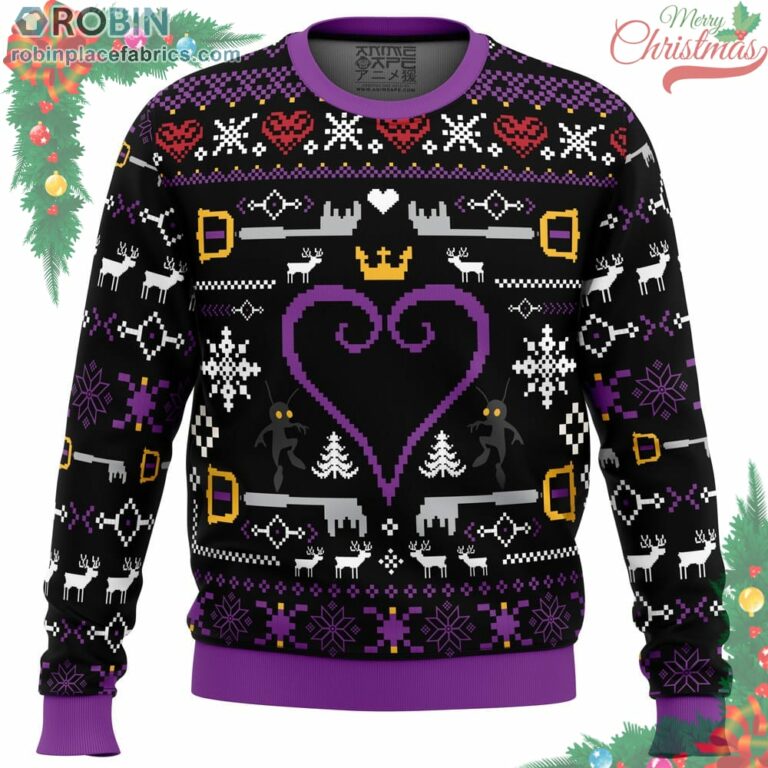Hearts Kingdom Hearts Ugly Christmas Sweater