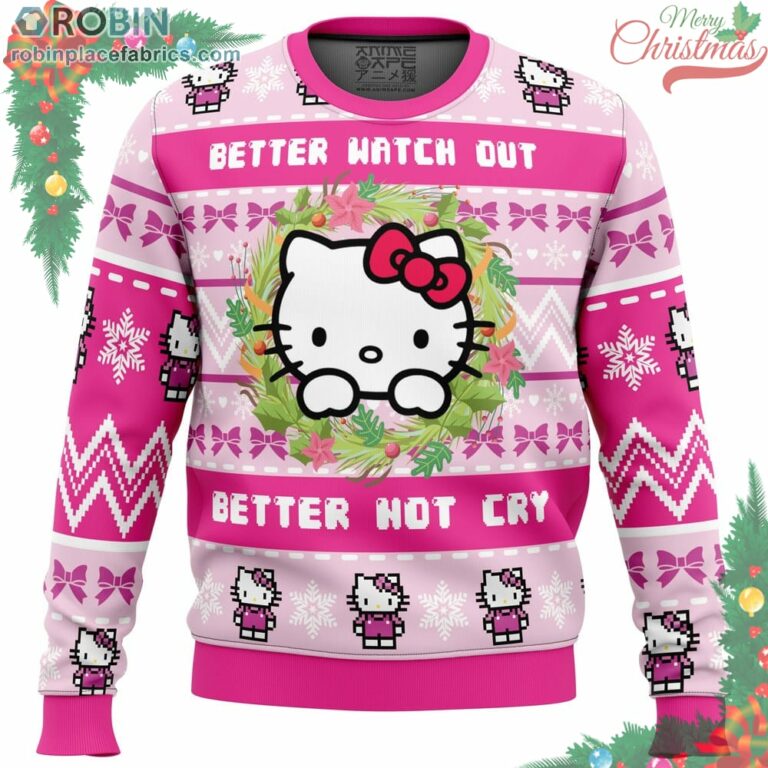 Hello Kitty Is Coming To Town Ugly Christmas Sweater