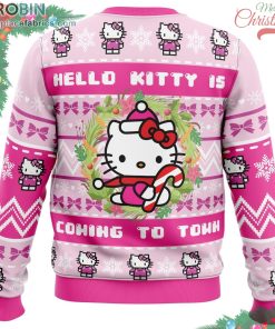 Hello Kitty Is Coming To Town Ugly Christmas Sweater