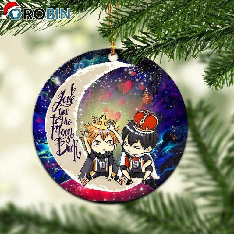 Hinata And Tobio Haikyuu Love You To The Moon Galaxy Ornament – Christmas Decorations