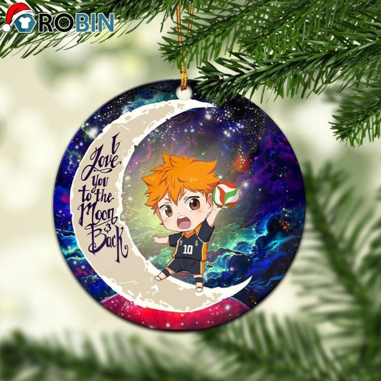 Hinata Haikyuu Love You To The Moon Galaxy Christmas Ornament