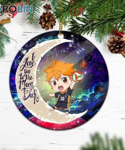Hinata Haikyuu Love You To The Moon Galaxy Christmas Ornament Hinata Haikyuu Love You To The Moon Galaxy Christmas Ornament