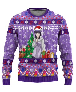 hinata uzumaki anime ugly christmas sweatshirt custom boruto xmas gift 1 0NJ6A