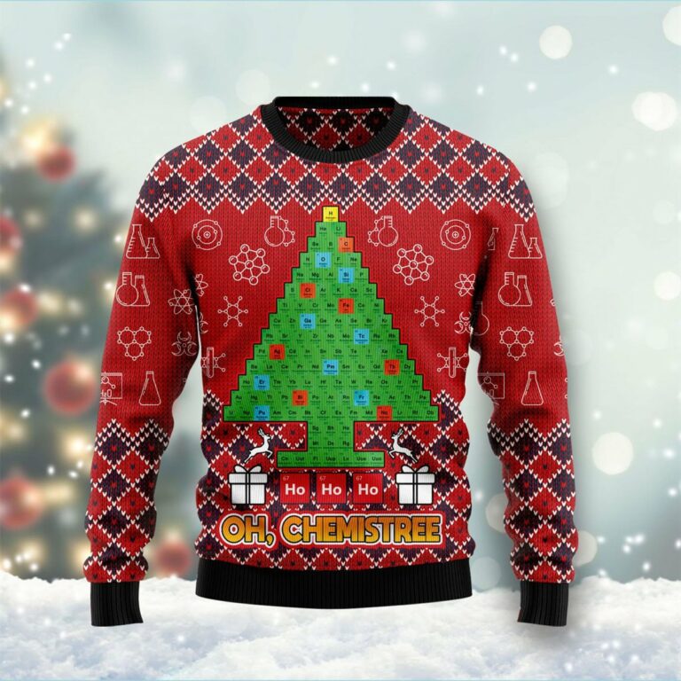 Ho Ho Ho Oh Chemistree Ugly Christmas Sweatshirt, Sweater