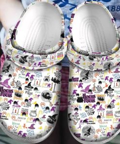 Hocus Pocus White Crocs Classic Clogs Shoes