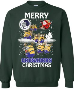 holy cross crusaders minion ugly christmas sweater 3 p8zvS