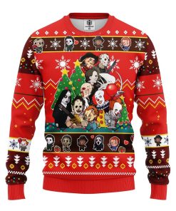 horror friends ugly christmas sweater 1 x5Tig