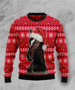 Horse Christmas Pattern Christmas Ugly Sweatshirt, Sweater