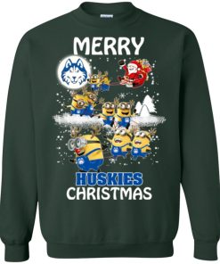 houston baptist huskies minion ugly christmas sweater 1 fG9mN