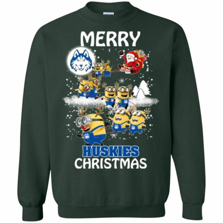 Houston Baptist Huskies Minion Ugly Christmas Sweater