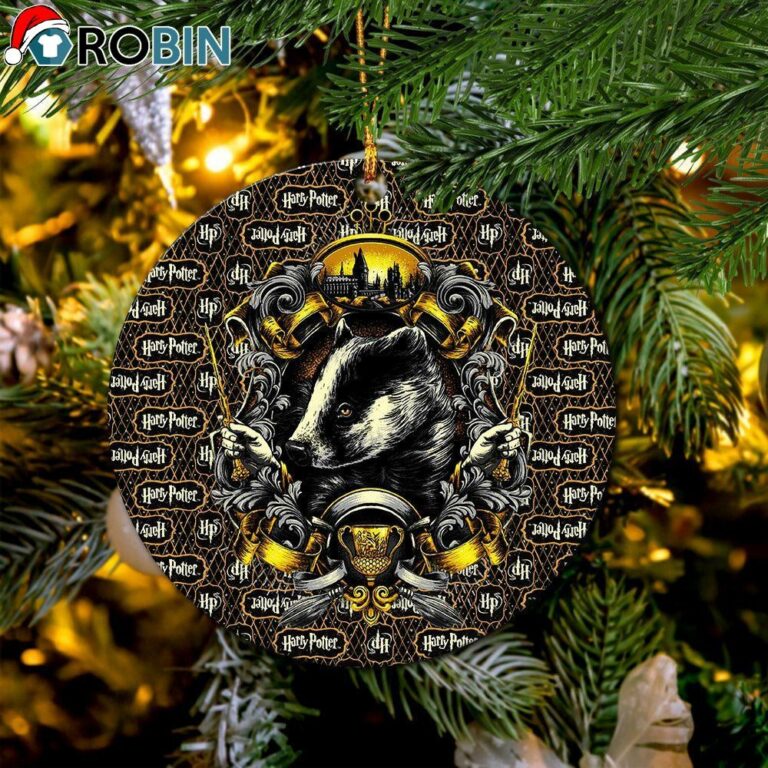 Hufflepuff Harry Potter Circle Ornament – Christmas Decorations