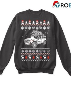 Hummer H2 Brings Christmas Home Ugly Sweatshirt