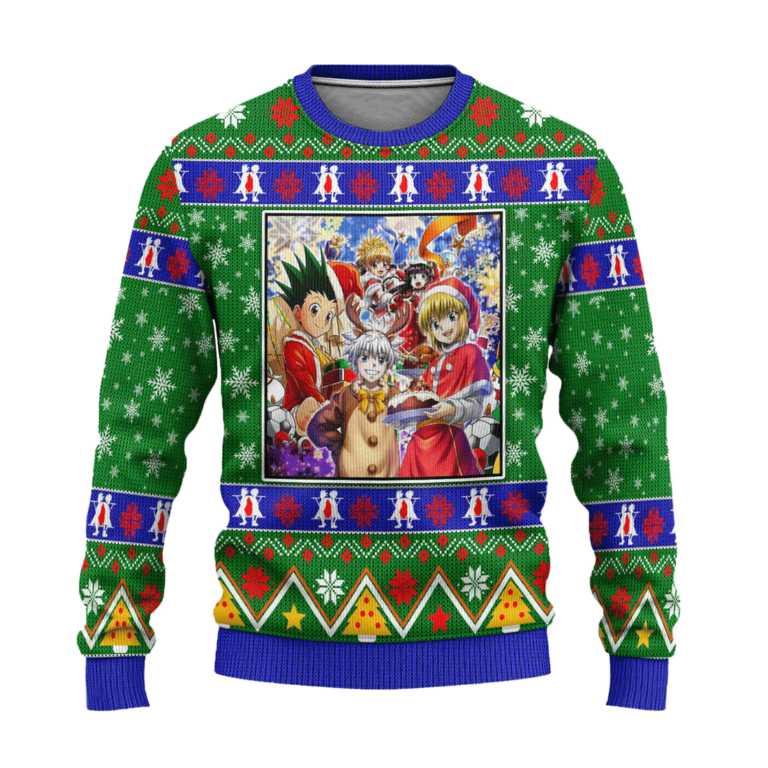 Hunter x Hunter Anime Ugly Christmas Sweatshirt Characters Xmas Gift