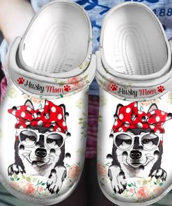 Husky Mom Classic Clog, Unisex Crocs Shoes Mother’s Day Gift