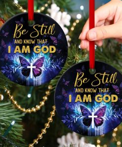 i am god butterfly circle ornament 1 Z3hKb