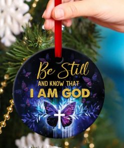 I Am God Butterfly Circle Ornament I Am God Butterfly Circle Ornament