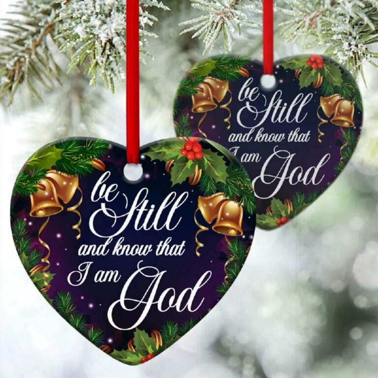 I Am God Unique Heart Ornament