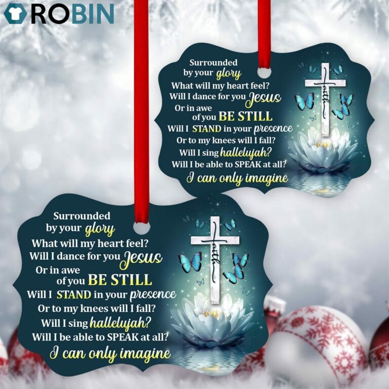 I Can Only Imagine – Stunning Lotus And Cross Ornament