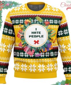 i hate people parody ugly christmas sweater 127 YExYd