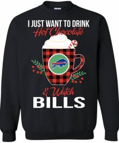 i just want to drink hot chocolate watch buffalo bills ugly christmas sweatshirt 3 kOIZ2