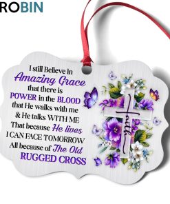 I Still Believe In Amazing Grace – Gorgeous Floral Cross Ornament I Still Believe In Amazing Grace – Gorgeous Floral Cross Ornament