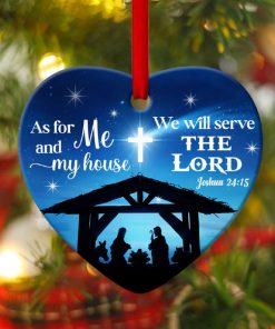 i will serve the lord christmas heart ornament 1 3FBPh