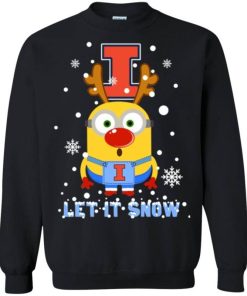 illinois fighting illini minion ugly christmas sweaters let it snow sweatshirt 3 lkbnb