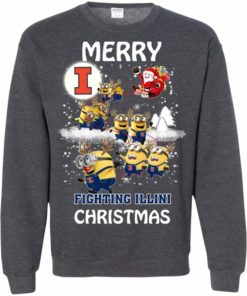 illinois fighting illini minion ugly christmas sweatshirt 1 awjMg