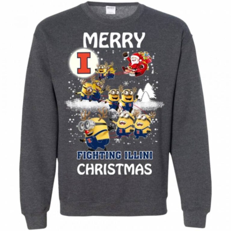 Illinois Fighting Illini Minion Ugly Christmas Sweatshirt