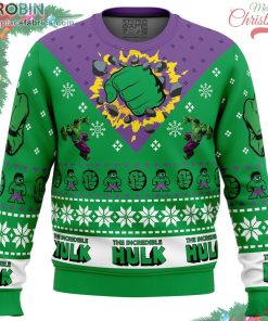 im always angry the incredible hulk marvel ugly christmas sweater 124 C5zFi