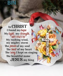 in christ i found my hope gorgeous floral cross ornament 1 firtju