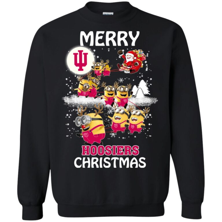 Indiana Hoosiers Minion Ugly Christmas Sweatshirt