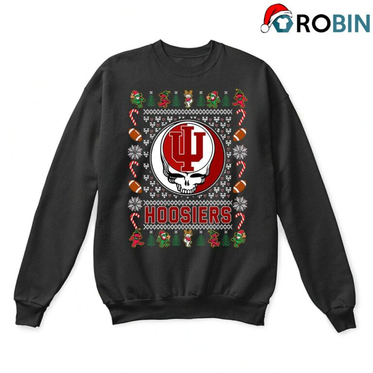 Indiana Hoosiers X Grateful Dead Christmas Ugly Sweatshirt