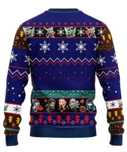 Inosuke Hashibira Demon Slayer Anime Ugly Christmas Sweater Blue