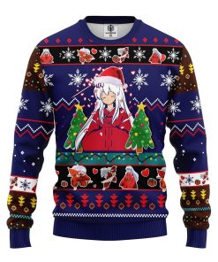 inuyasha anime ugly christmas sweatshirt blue 1 WLzAl