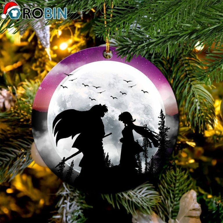 Inuyasha Couple Moon Night Galaxy Ornament – Christmas Decorations