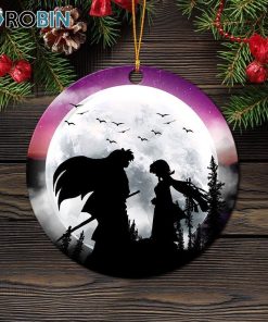 Inuyasha Couple Moon Night Galaxy Ornament – Christmas Decorations