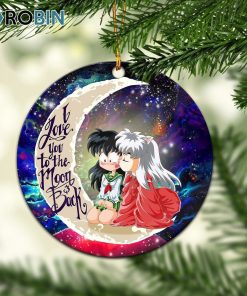 inuyasha love you to the moon galaxy circle ornament christmas decorations 1 i9zxgh