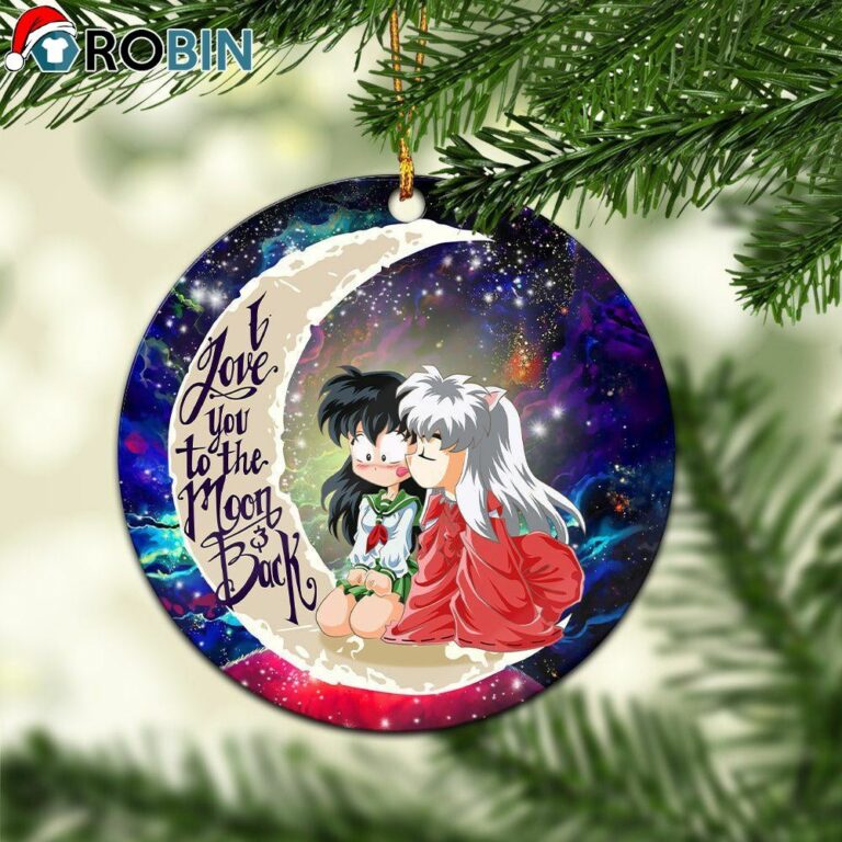 Inuyasha Love You To The Moon Galaxy Circle Ornament – Christmas Decorations