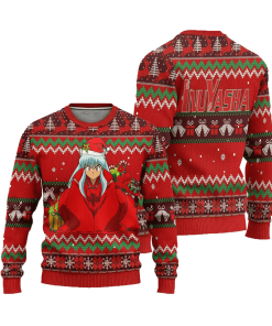 inuyasha ugly christmas sweatshirt anime xmas gift 3 OUYu4