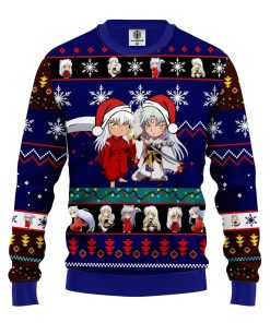 inuyasha ugly christmas sweatshirt blue 1 9cDBs