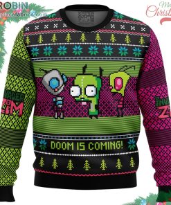 invader zim ugly christmas sweater 121 EyERC