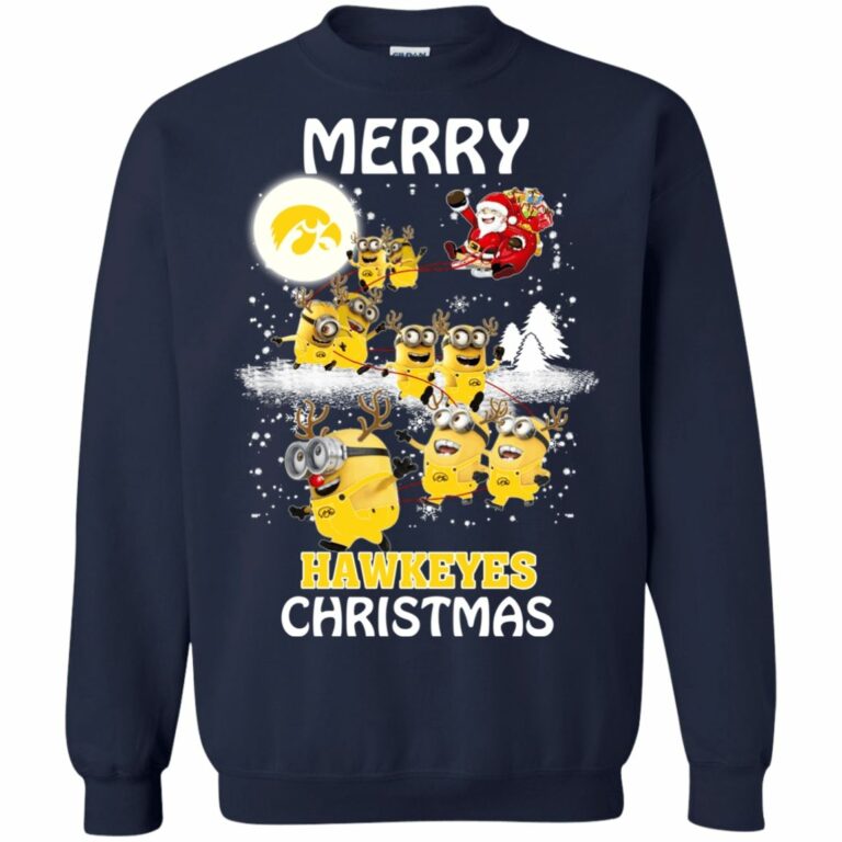 Iowa Hawkeyes Minion Ugly Christmas Sweatshirt