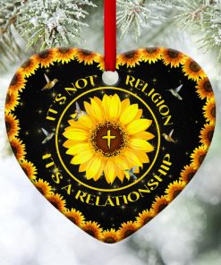 its not religion its a relationship sunflower heart ornament 1 48RzP