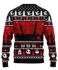 jack and zero nightmare before xmas ugly christmas sweatshirt 3 ggQVt