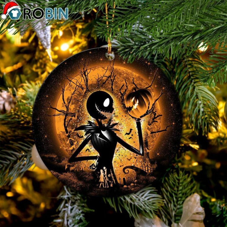 Jack Skellington Nightmare Before Christmas Moonlight Circle Ornament – Christmas Decorations