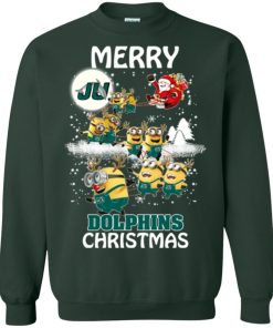 jacksonville dolphins minion ugly christmas sweater 3 QfQuO